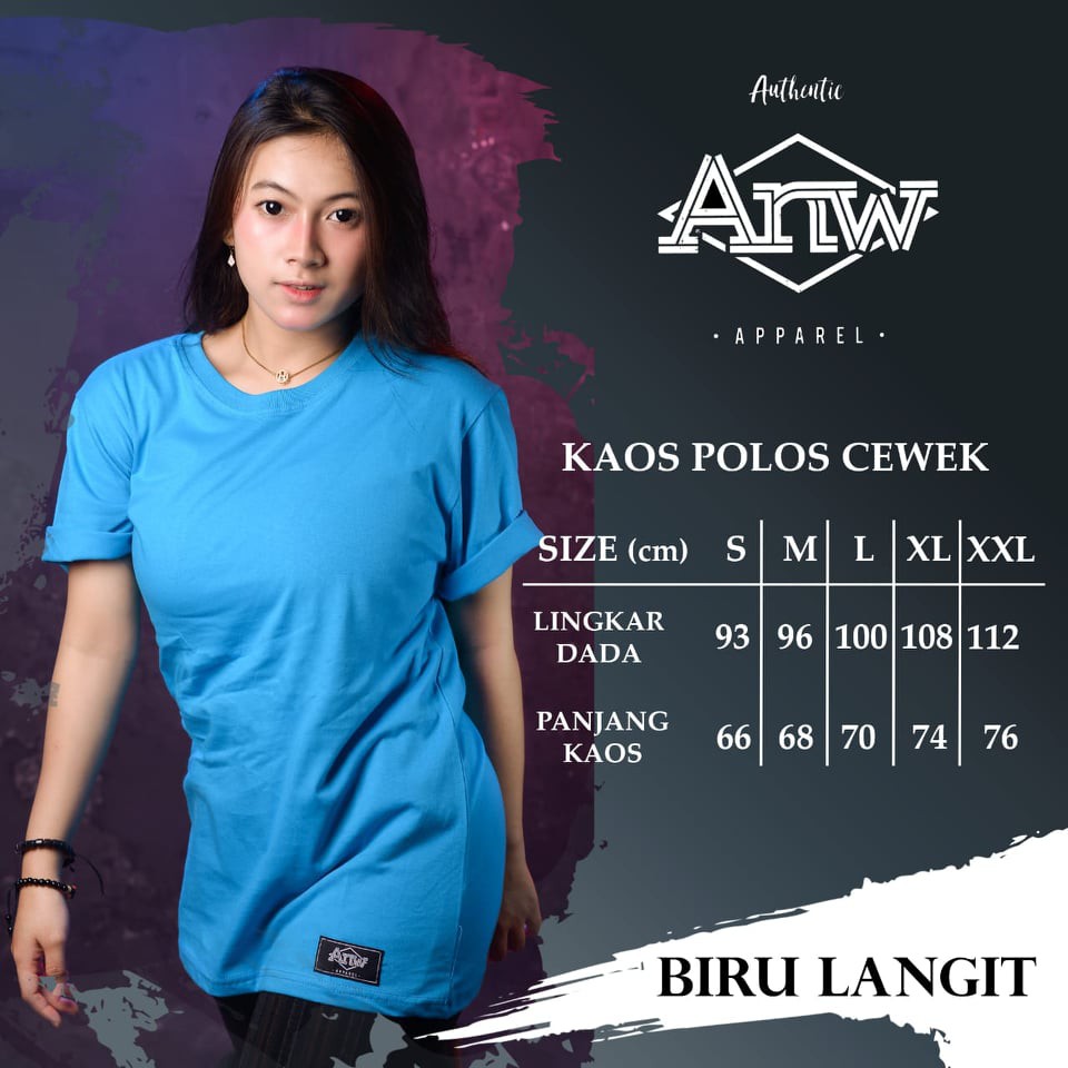BAJU POLOS BIRU LANGIT CEWE