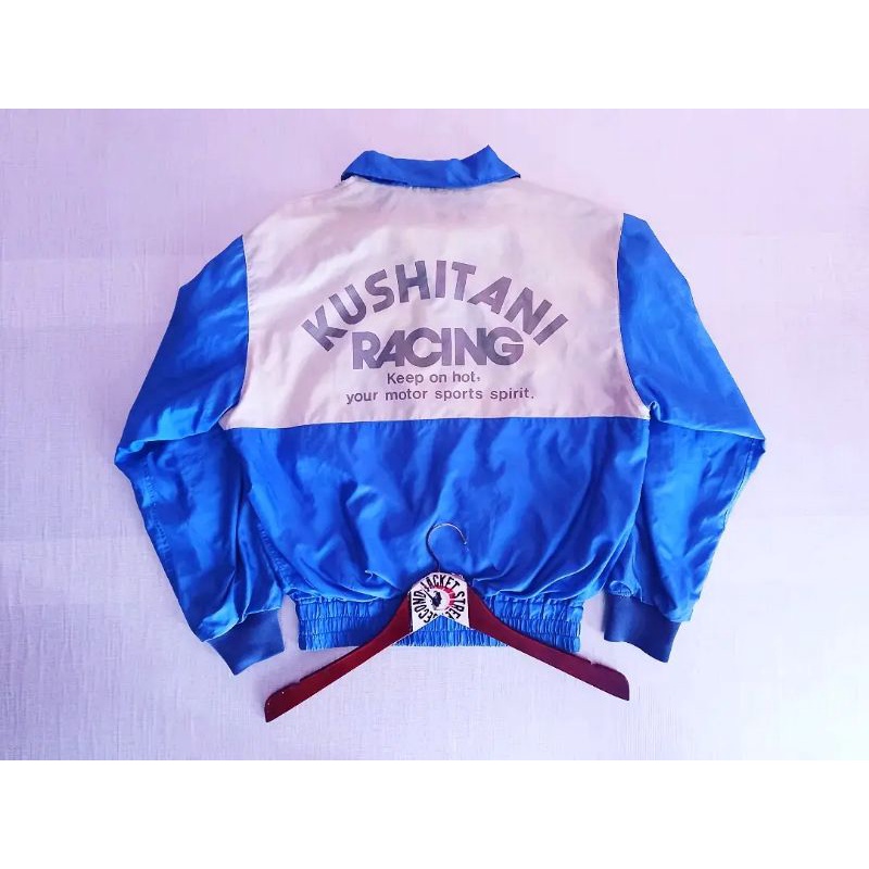 Jaket motor vintage kushitani not yellow corn suzuki yamaha honda kawasaki kiss racing elf nankai ta