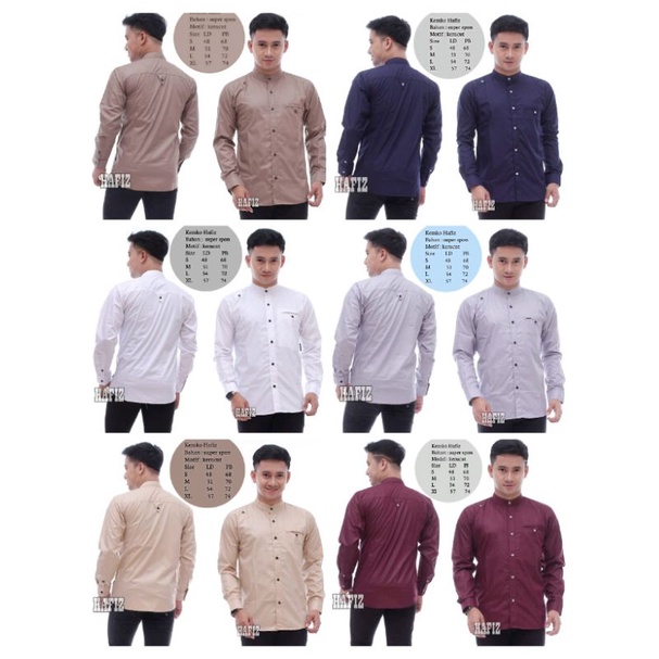 Kemeja Koko Hafiz /Koko Hadroh/Azzahir/koko polos/kemeja Polos/Seragam koko terbaru