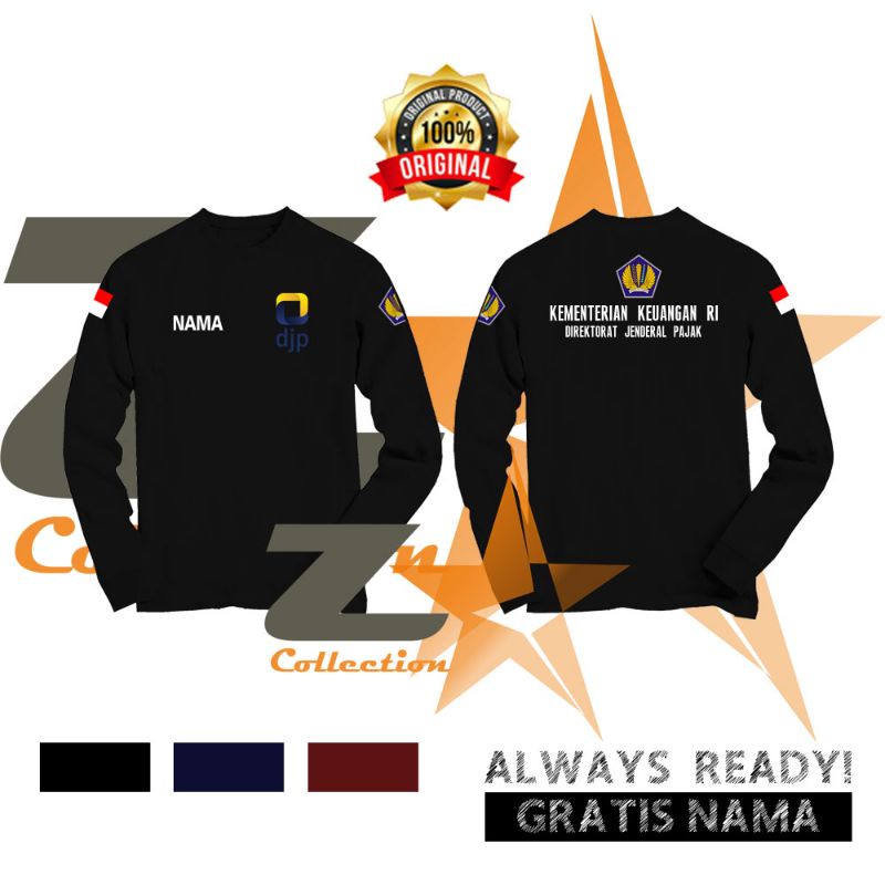 KAOS PANJANG DJP PAJAK / KAOS DJP / KAOS KEMENTERIAN / TSHIRT DJP PAJAK
