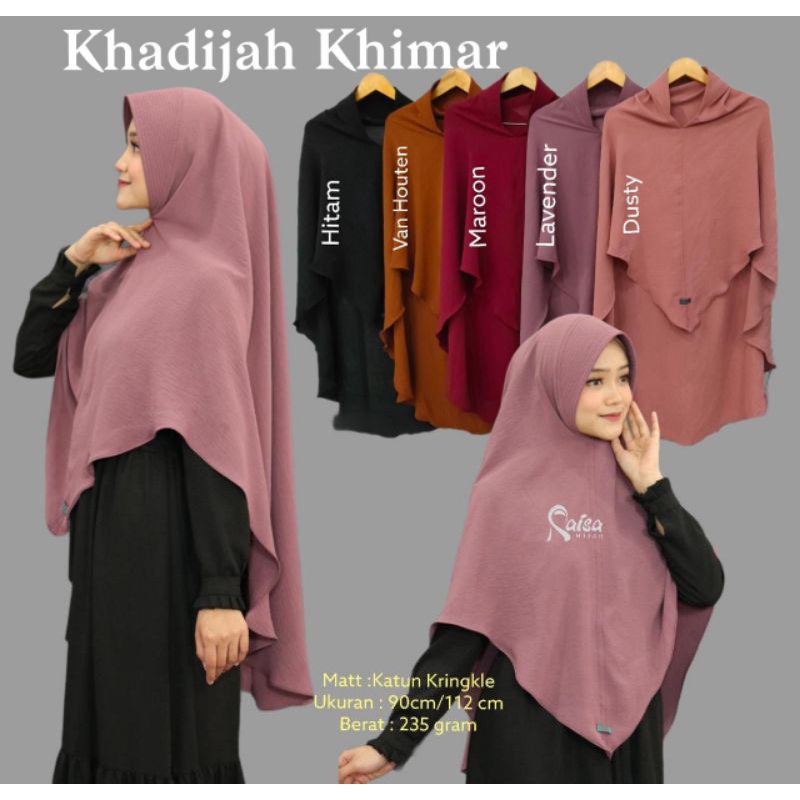 JILBAB CRINKLE PREMIUM SYAR'I/KHIMAR KHADIJAH CRINKLE AIRFLOW RAISA HIJAB