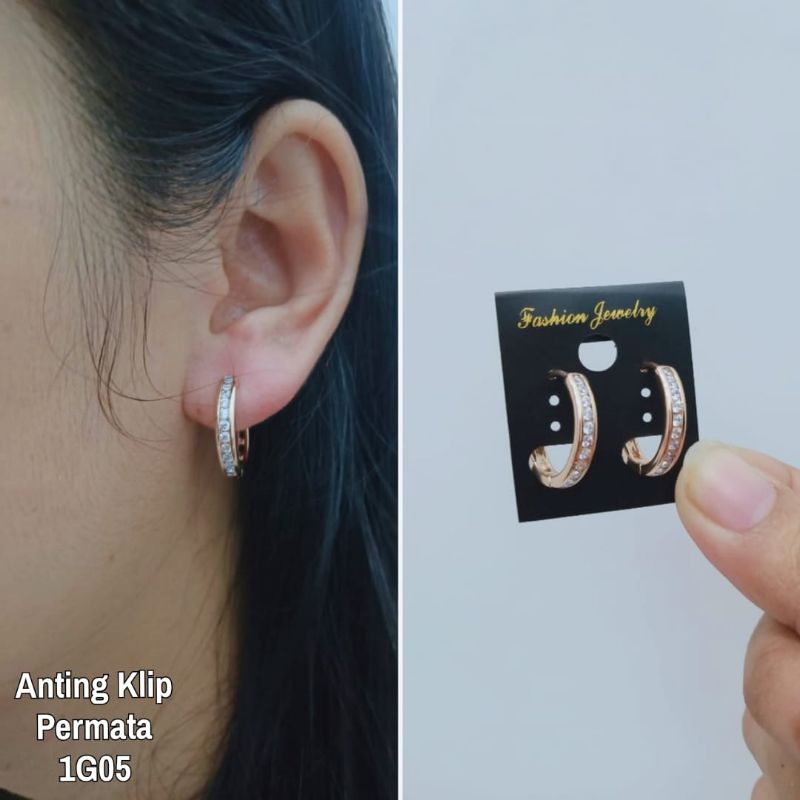 ANTING WANITA ANTING TITANIUM MODEL BERLIAN IMITASI