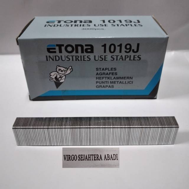 

ISI PAKU TEMBAK STAPLES ETONA 1019J PAKU "U" ISI 3000PCS ETONA 1019J