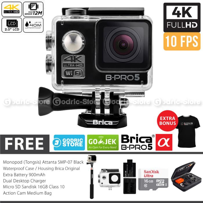 BRICA B PRO 5 Alpha Edition Combo Extreme HD 1080p Wifi Action Camera   Hitam