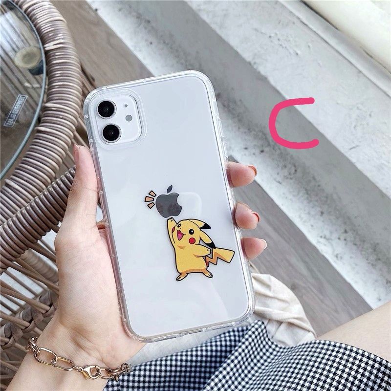 Case iPhone 13 / Pro / Max / Mini Pokemon Pikachu Soft Casing Bening