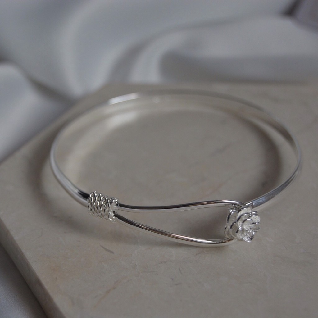 Flower Bangle Bracelet / Gelang Titanium / Gelang Wanita / Gelang Anti Karat