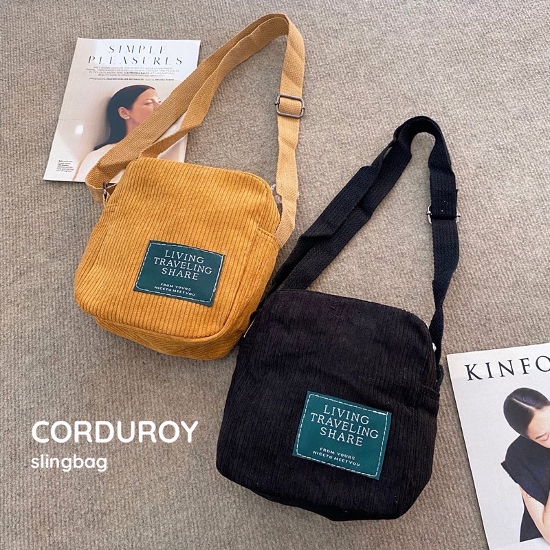 SLINGBAG CORDUROY / TAS CORDUROY / SHOULDER BAG