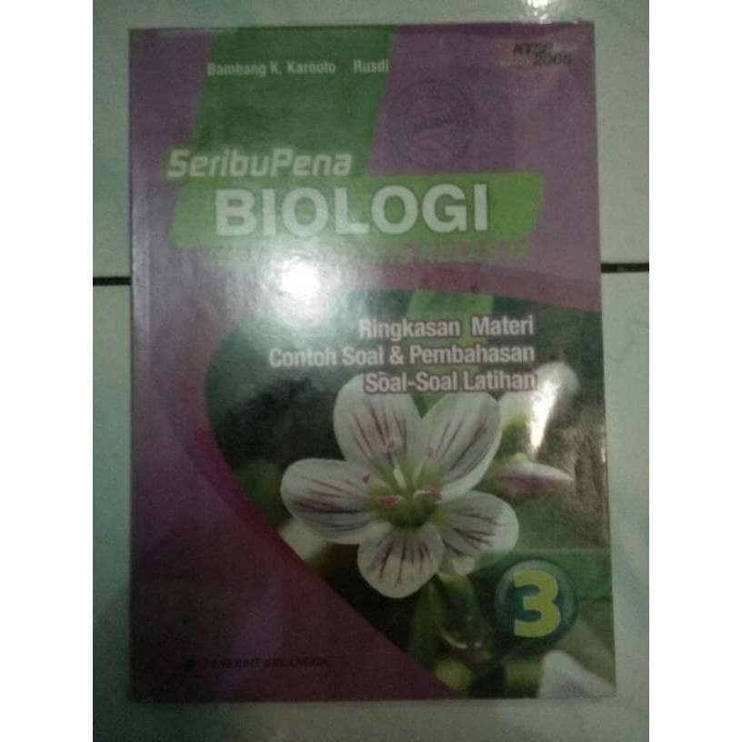 buku sekolah seribu pena BIOLOGi kelas 3 SMP