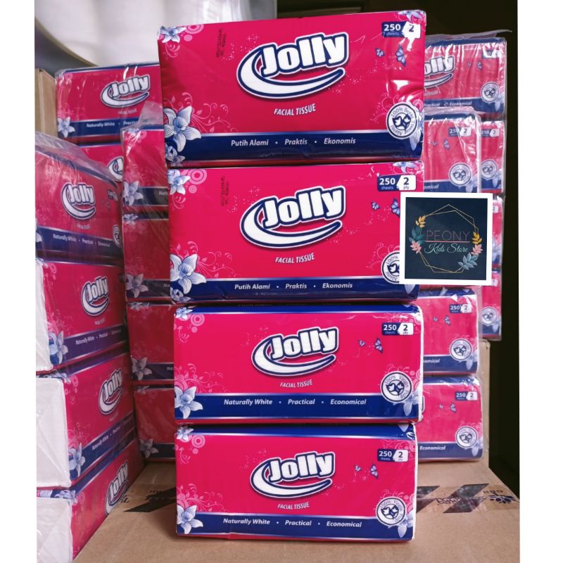 Tissue facial Jolly pada pink 250 sheet 4 pcs/tisu wajah Joly 250s