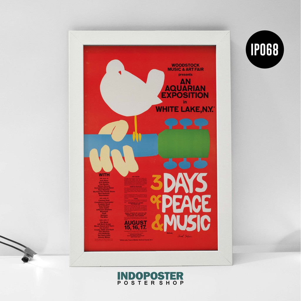 Poster Musik Band - Woodstock 1969
