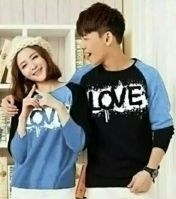 Sweater couple/ sweater pasangan / sweater kimono Love]