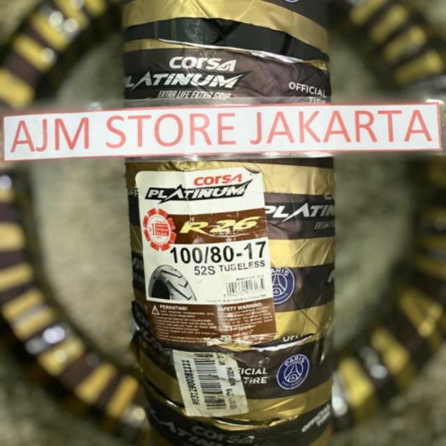 Corsa Platinum R26 100/80-17 Tubeless..