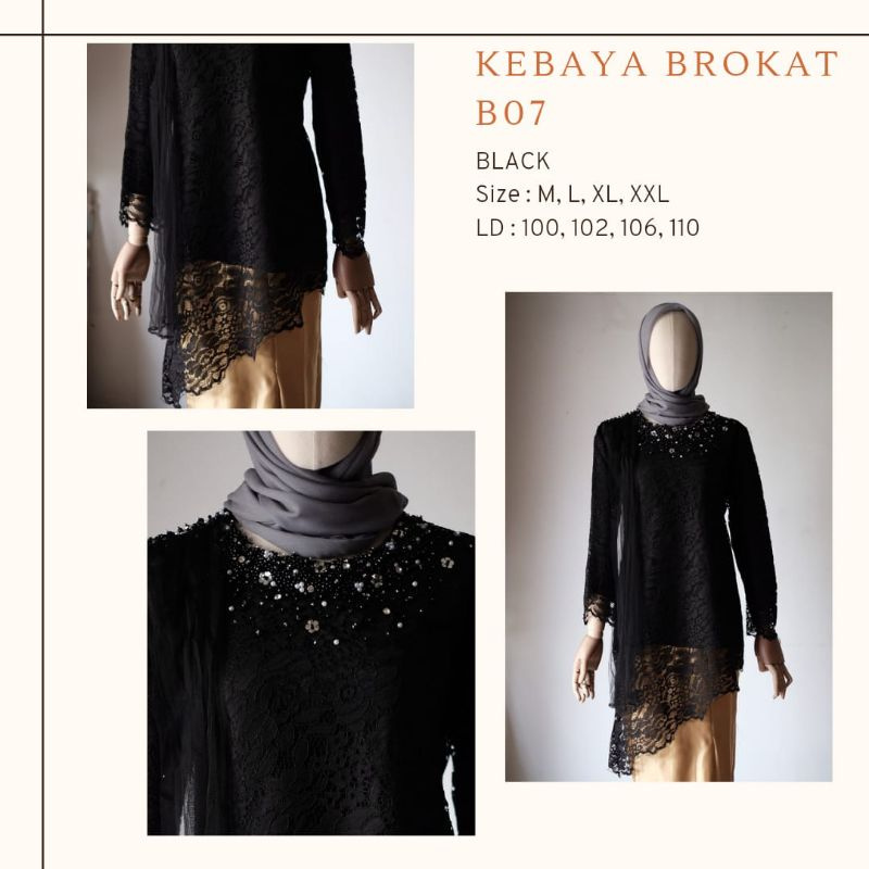 ATASAN KEBAYA BRUKAT PAYET SELENDANG/KEBAYA TUNIK MIRING MIX PAYET