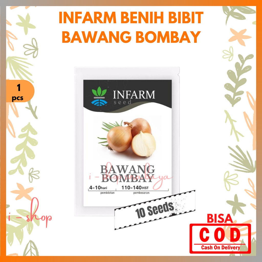 Infarm Benih Bibit Super Bawang Bombay / Biji Super Sayuran Bawang Bombay / Bawang Bombay