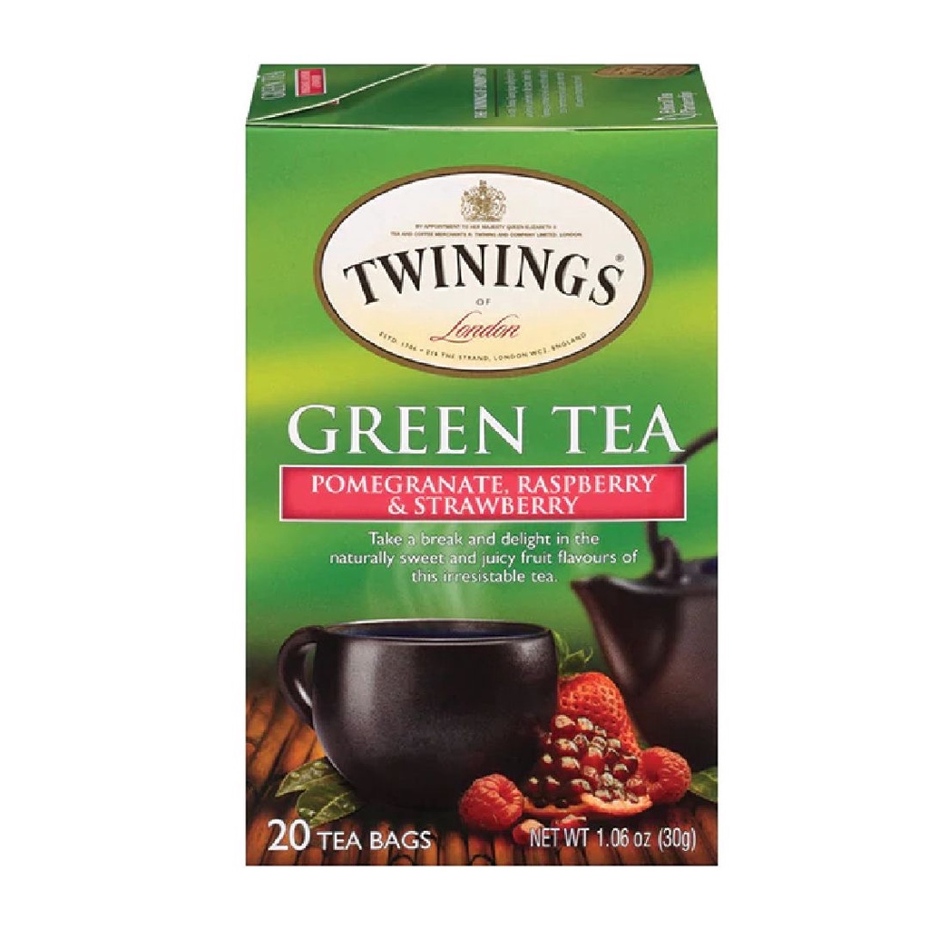 Twinings of London Green Tea Juicy Fruit Flavours Tea 20s x 1.5gr