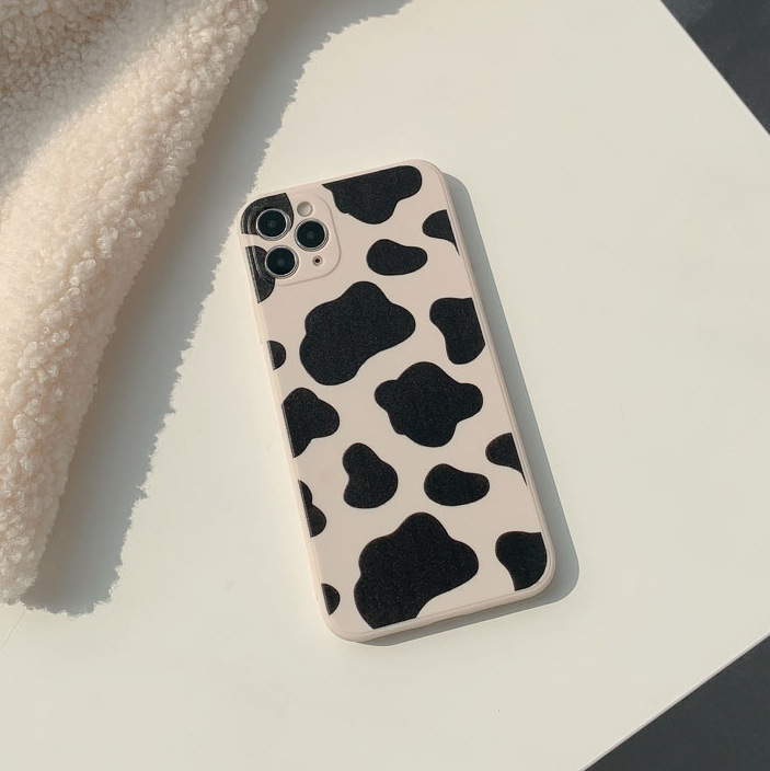 Soft Case Silikon Tpu Motif Sapi Retro Warna Putih Matte Untuk Iphone 12 Mini 11 Pro Max X Xs Xr 8 7 Plus