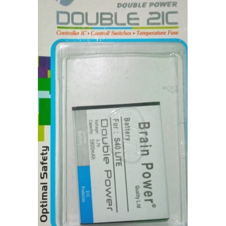 Double Power Battery Batere Batre Baterai Brain Power Advan S40 4G S40 LTE LITE