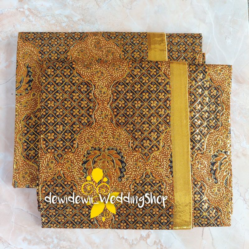 1set Jarik + Blangkon Pengantin, Motif Buntal Melati