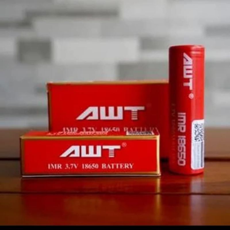 BATERAI VAPE VAPOR AWT 18650 RED 3000MAH