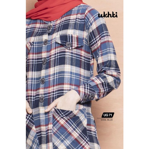 [Reiby] Gamis Motif Kotak Bahan Flatorn Flanel Adem Tebal Ukhti UG71 UG72 by Ukhti Munira