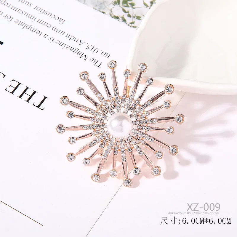 Ins Kepribadian Shiny Bros Berlian Imitasi Rusa Merak Bros Mutiara Unisex Bros Aksesoris indah-30#