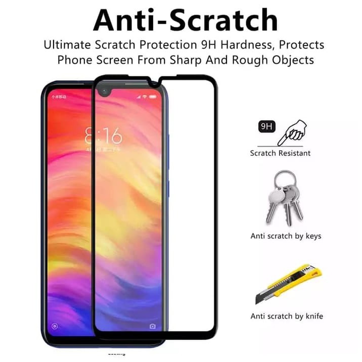 TEMPERED GLASS XIAOMI REDMI NOTE 7 - Full Cover 9D