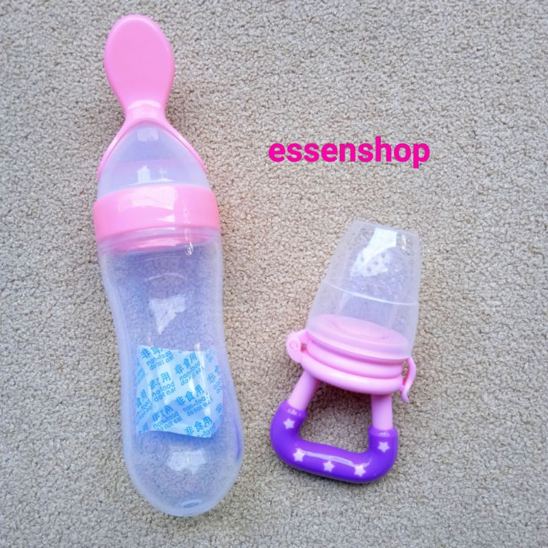 Paket Baby Feeder sendok botol Alat makan mpasi Bayi dot buah