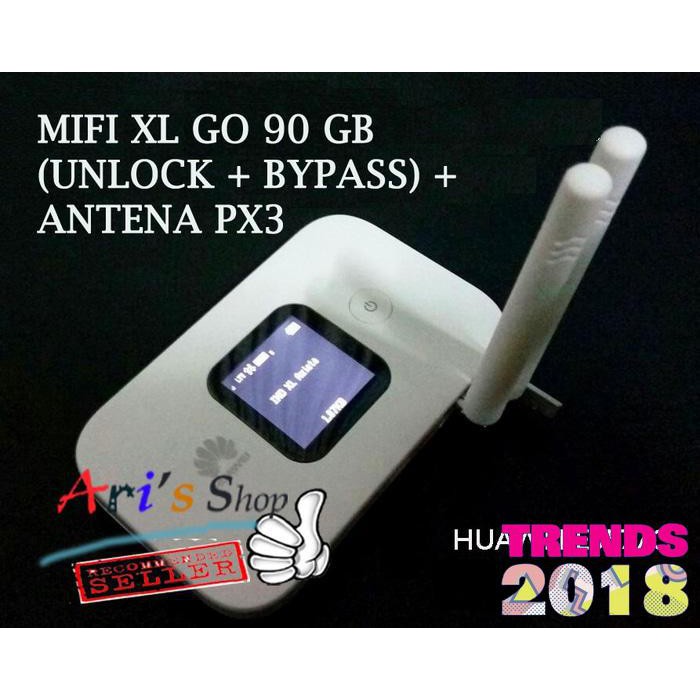 PROMO HARGA MURAH MODEM WIFI MIFI 4G LTE XL GO UNLOCK 90GB HUAWEI E5577 E5577C + ANTENA