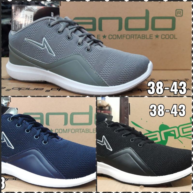 Sepatu Sneakers Ando REYNOLD / Sneakers Tali Pria original Ando