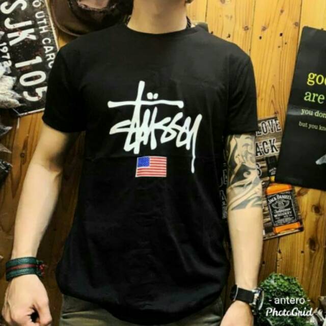 Kaos distro Stussy dewasa dan anak