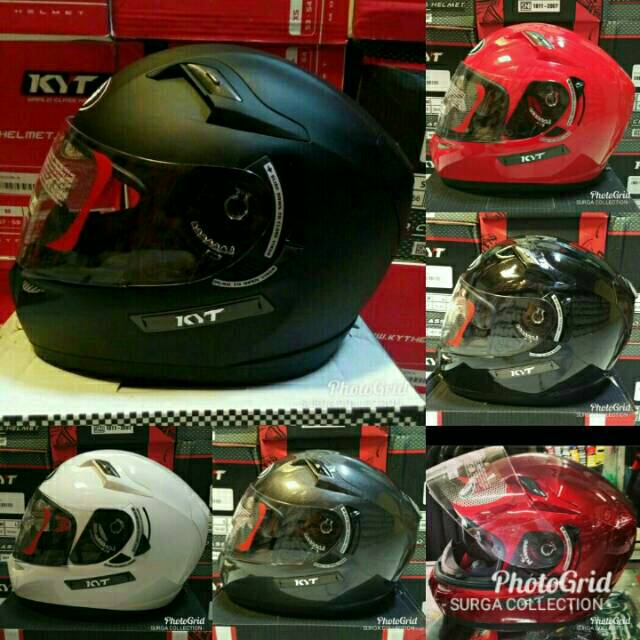 cod helm kyt k2 rider dobel visor solid  white  maroon  red  gunmetal  black solid   dofforiginal