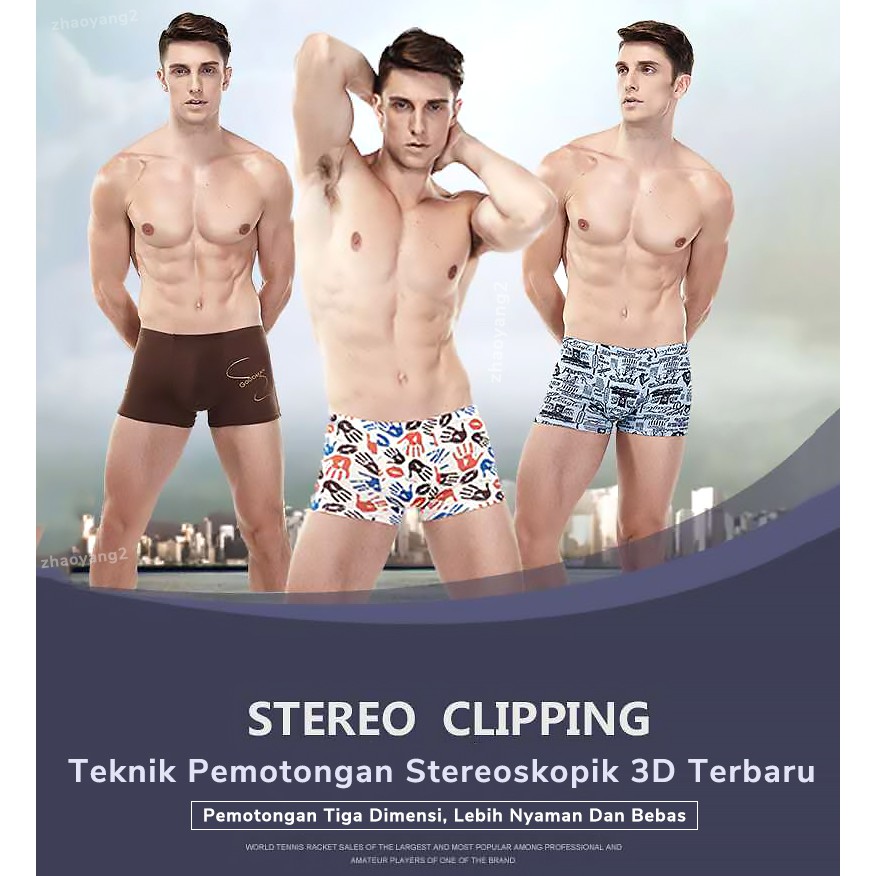 CELANA DALAM PRIA DEWASA BOXER SPORT HIGH QUALITY PREMIUM [1pcs/Eceran] cd pria sempak pakaian-1