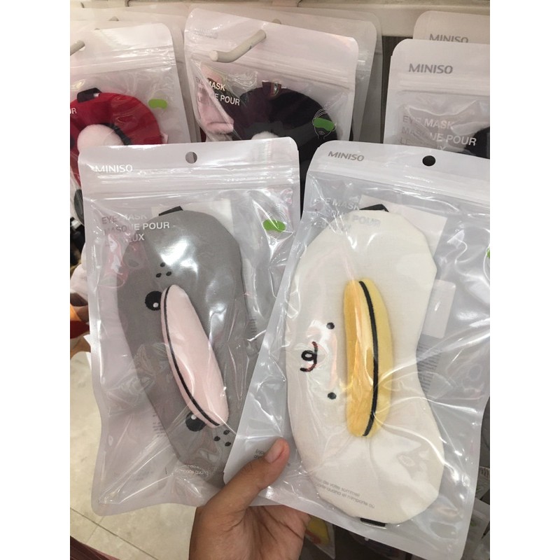 Jual EYE MASK MINISO / EYE PATCH MINISO / MINISO EYE MASK MASQUE POUR LES YEUX Shopee Indonesia
