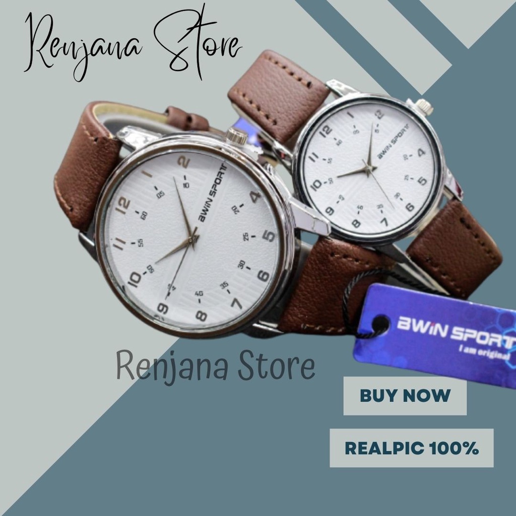 BWIN SPORT M1012 G/L JAM TANGAN COUPLE BWIN SPORT Type M1012G/L ORIGINAL Jam Tangan Couple Murah