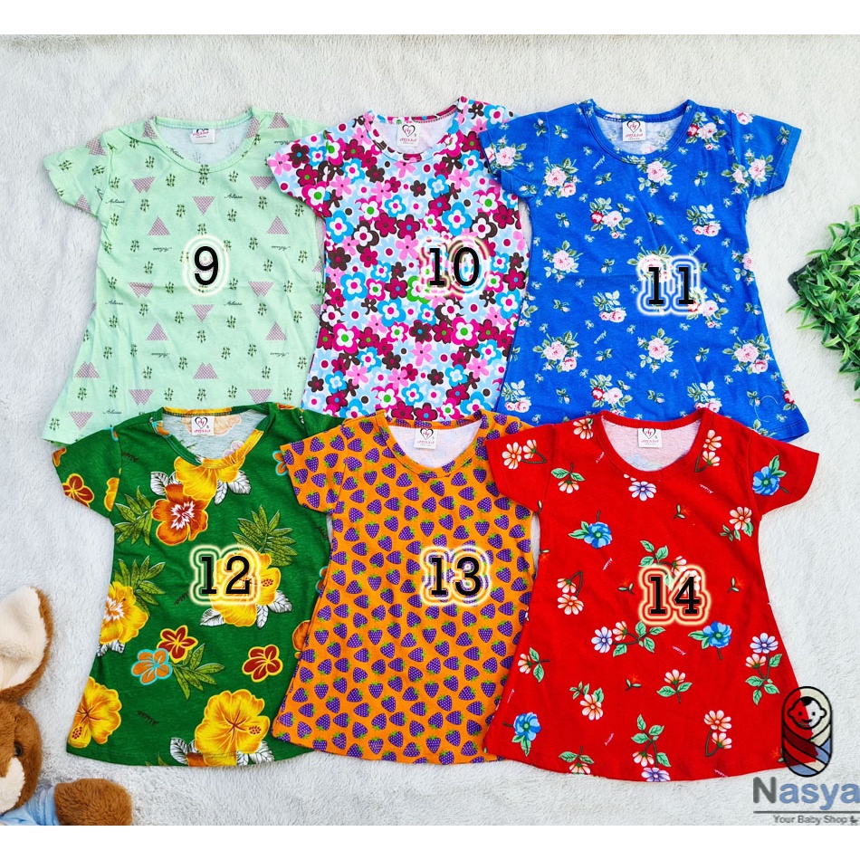 [E-018] Dress Lengan Anak Perempuan Adem MURAH (merk edo)