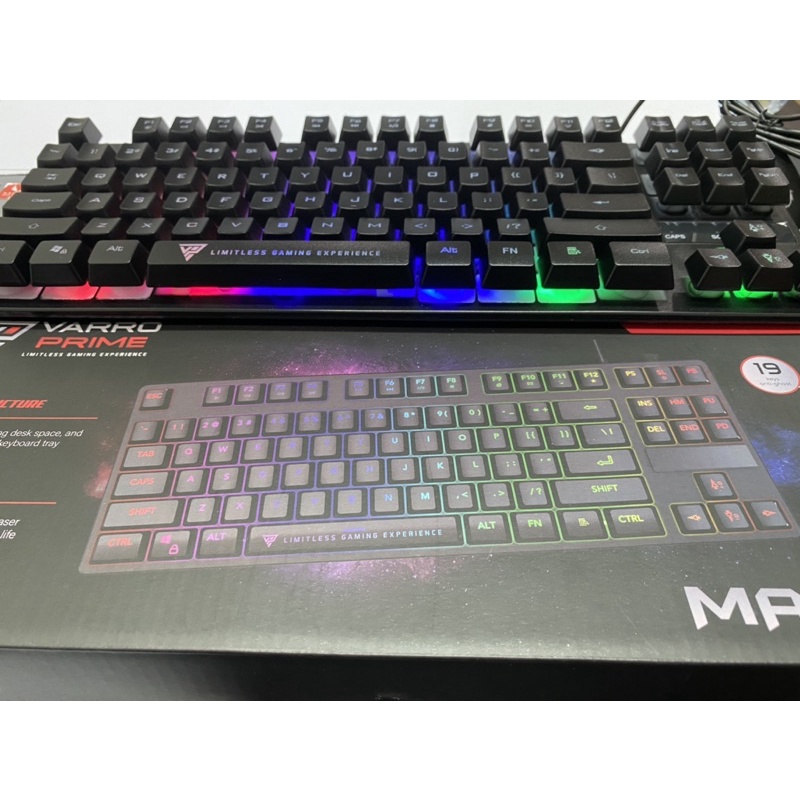 VARRO PRIME GAMING KEYBOARD TKL RAINBOW LED MAG-03 mag03 mag3