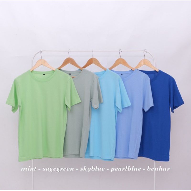 kaos polos warna paster