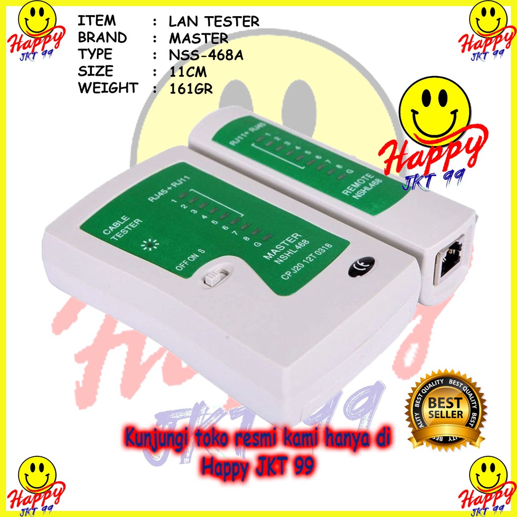 [ HAPPY JKT 99 ] LAN TESTER MASTER NSS-468A LEN RJ45 RJ11  ORIGINAL