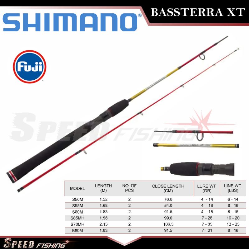 Joran Pancing Shimano Bassterra XT S70MH S65MH B60M Bastera Spinning