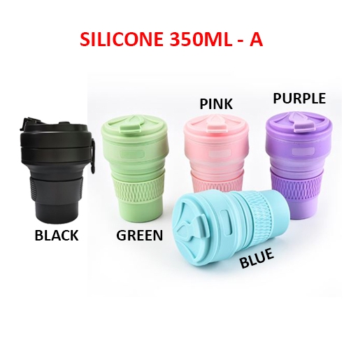 Gelas Lipat Tumbler Cup Silicone Multifungsi 350ML 355ML 550ML Untuk Travel