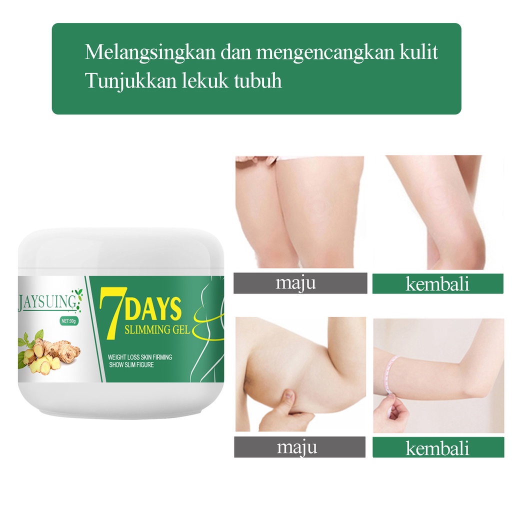 Peralatan olahraga krim pelangsing 30g krim pelangsing lengan/paha/double chin/pinggang/perut permanen pembakaran lemak