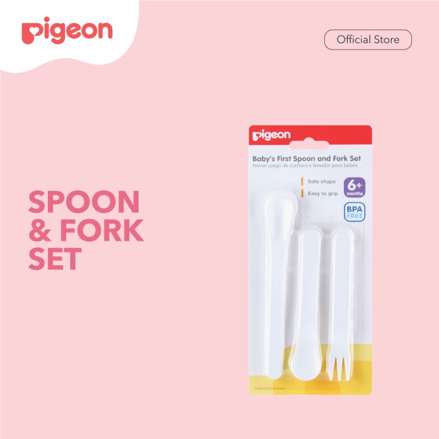 Pigeon Baby First Spoon &amp; Fork Set  / Sendok Garpu Bayi