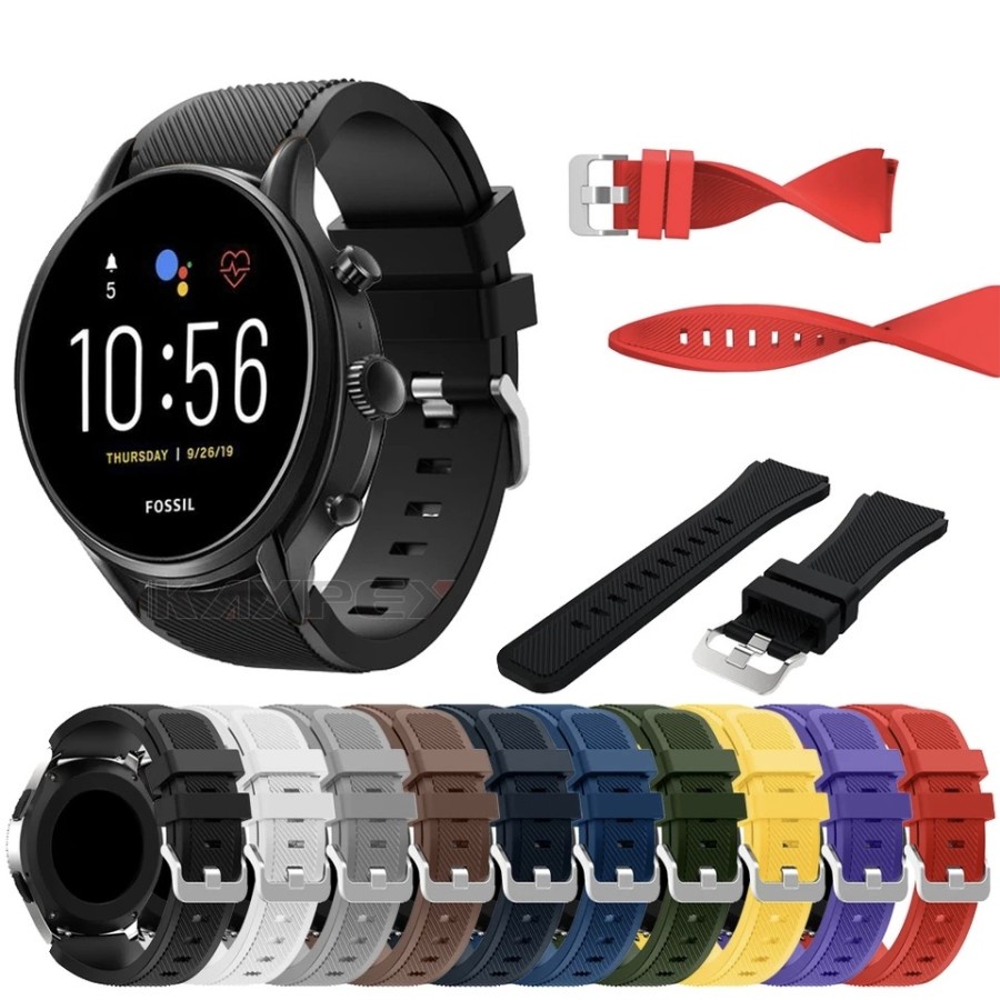 TALI JAM TANGAN STRAP FOSSIL GEN 5 CARLYLE GARRETT JULIANNA - STYLIS LINE SPORT RUBBER 22MM SMARTWAT