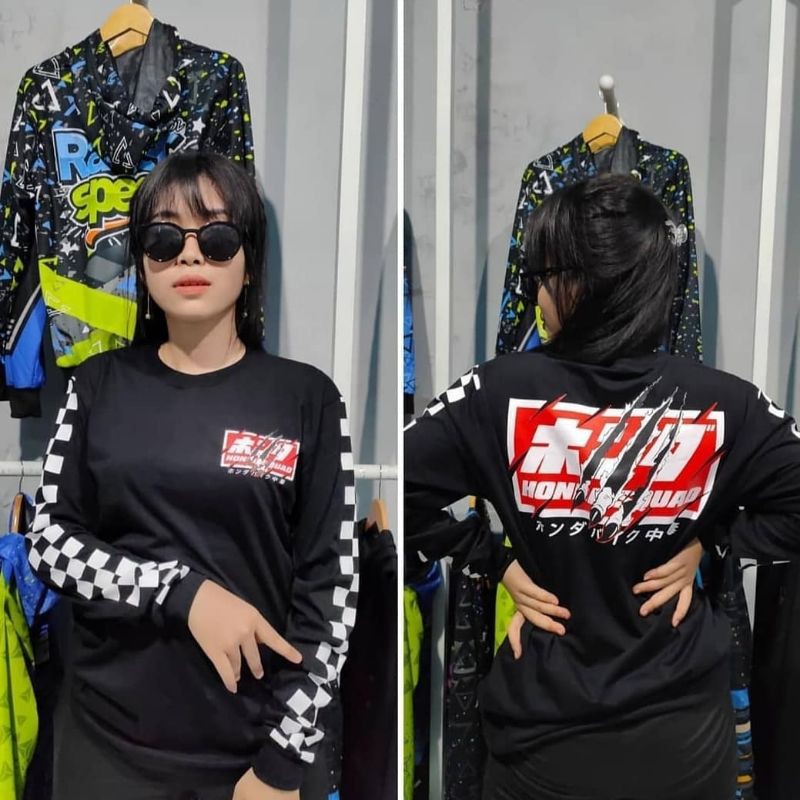kaos honda squad cakar hitam panjang