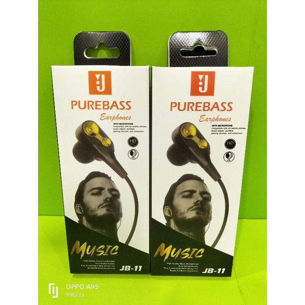 Handset handsfree earphone JB-11 Purebass