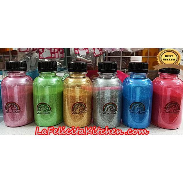 

Cuci Gudang Awal Tahun GREEN HIJAU 100G SPRINKLES SANDING SUGAR EDIBLE CAKE KUE Glitter GULA Big