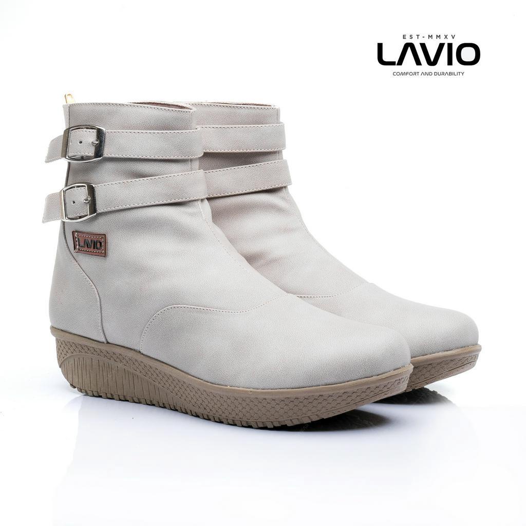 Sepatu Boots Wanita Cewe Keren Korea Kekinian Lavio Maleoo Original New Model