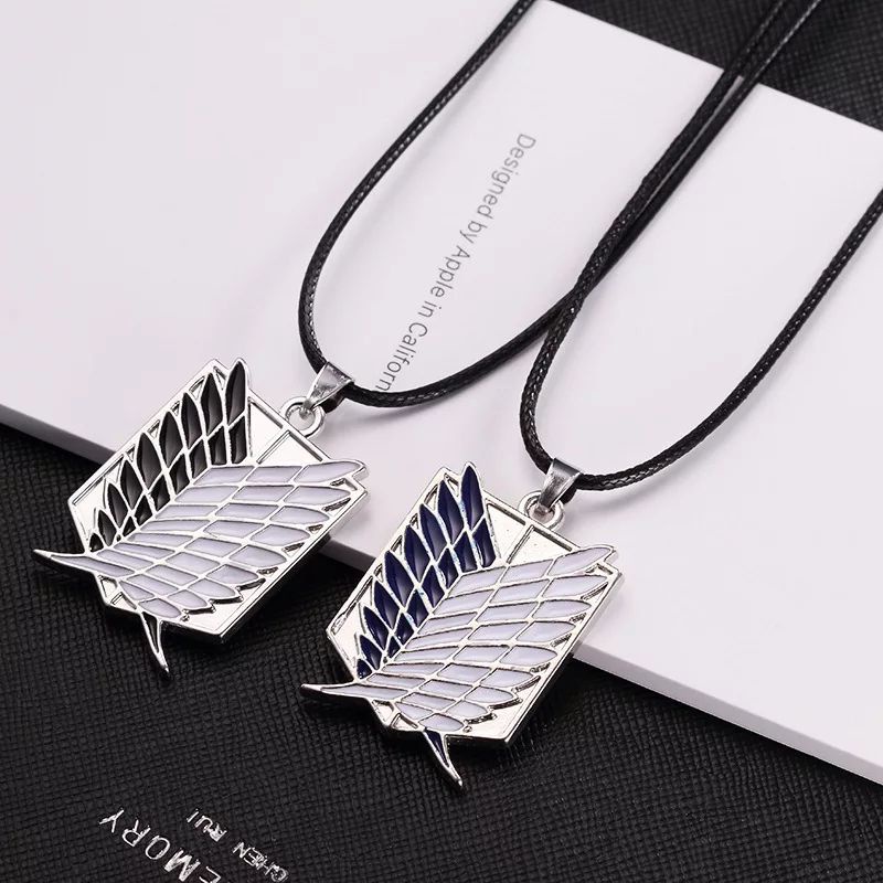 [BISA COD] Kalung Sayap Logo Anime Attack on Titan Logam AOT | Shingeki no Kyojin Silver Gold