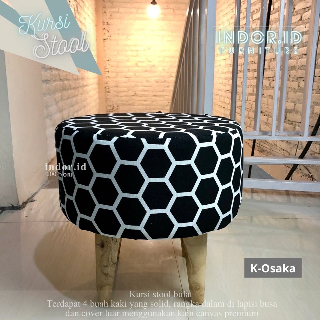 STOOL SOFA BULAT BAHAN PREMIUM MOTIF TERBARU MURAH/ KURSI PUFF KURSI STOOL SOFA MINIMALIS