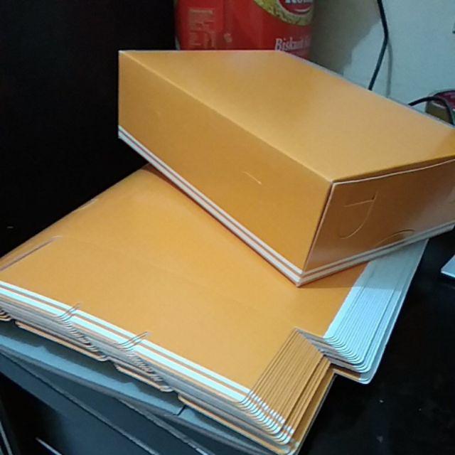 [ Orange - 100 Pc ] Dus Serbaguna Paper Lunch Box Tebal